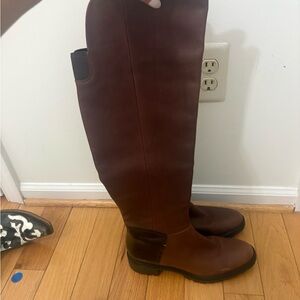 Cole Haan Waterproof Brown over the Knee-High Leather Boots